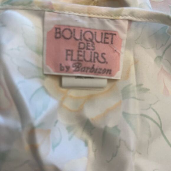 Vintage Bouquet Des Fleurs by Barbizon Lace and floral peignoir set women’s L. - Picture 8 of 16